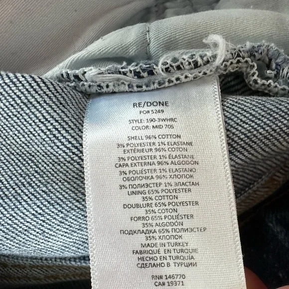 Re/Done 90’s High Rise Extra Crop Jeans - Picture 11 of 11